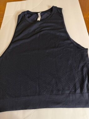 lululemon athletica Navy Perforated Athletic Tank